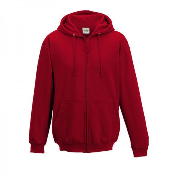 Awdis Plain MensSweatshirt Hoodie Zoodie 18 Colours Szs/ Fire Red